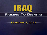 Iraq failing to disarm